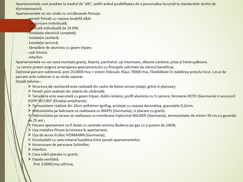 Decebal, Piata Alba Iulia, imobil 2026 de 4 etaje, lift, ct, parcare, acte