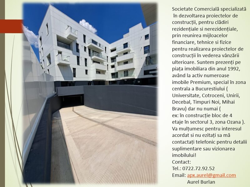 Decebal, Piata Alba Iulia, imobil 2026 de 4 etaje, lift, ct, parcare, acte