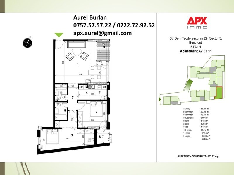 Decebal, Piata Alba Iulia, imobil 2026 de 4 etaje, lift, ct, parcare, acte