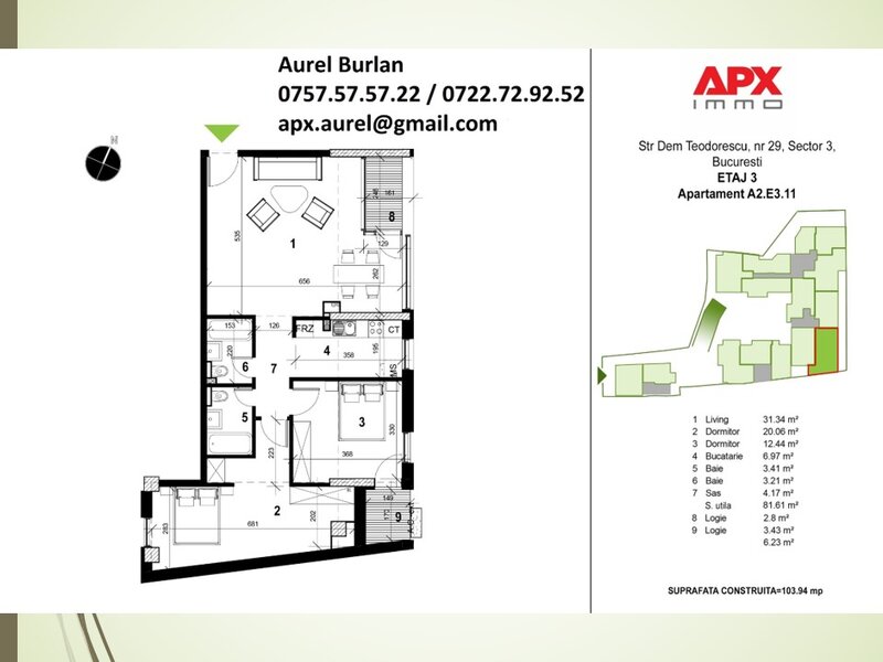Decebal, Piata Alba Iulia, imobil 2026 de 4 etaje, lift, ct, parcare, acte